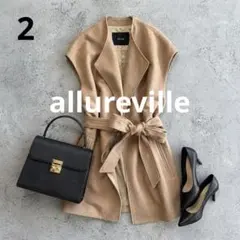 n637【allureville】ツイードベルテッドジレのサムネイル