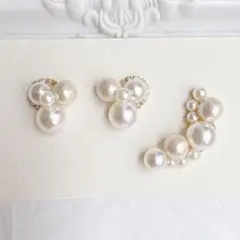 Mixパール✨ピアス＆イヤーカフSet フォーマル セレモニー　入学　卒業