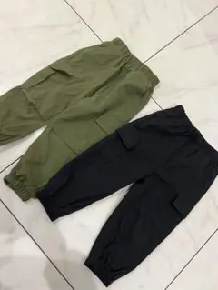 カーゴパンツ オリーブグリーン・ブラック　SHIEN