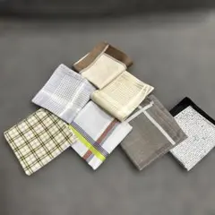 優しい色柄7枚セット⭐️箱無し未使用⭐️紳士用 ハンカチ⭐️内2枚難あり