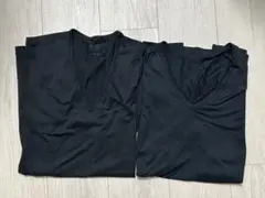 メンズ　ユニクロ　半袖ヒートテック　2枚セット　L ブラック