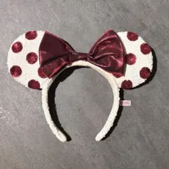 ミニーマウス風カチューシャ 赤い水玉