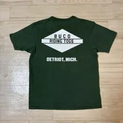 リアルマッコイズ　バックプリントTシャツ　BUCO グリーン×ホワイト