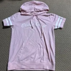 しまむら アベイル SHINY RIPPLE ピンク フード付きパーカー M