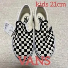 [新品]21cm VANS SLIP ON CHECKER スリッポン キッズ