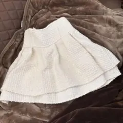 ミシェルマカロン 美脚ホワイトツイードスカート