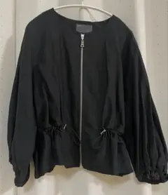 【NOBLE シアーブルゾン】ブラック　フリーサイズ