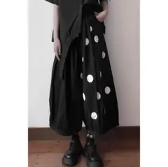 オシャレ✭ドット柄オーバーサイズパンツ★デート旅行女子会におすすめ