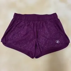 asics パープルショートパンツ S ランニングウェア
