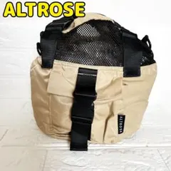 ALTROSE （アルトローズ）巾着型 トートバッグ ベージュ メッシュのサムネイル