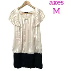 ⭐️axes femme パーティドレス　ドッキングワンピース　結婚式　M＊QH