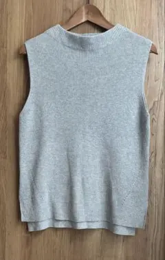 chocol raffine robe グレー ニットベスト ノースリーブ