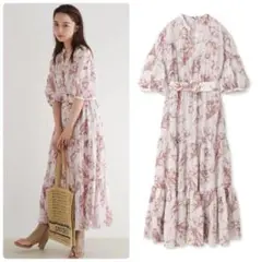 スナイデル WEB限定　チューリッププリントティアードワンピース