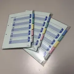 コクヨ カラー仕切カード A4タテ 5山 10組入×3 紙製 インデックス