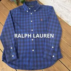 Ralph Lauren ネイビー・チェック ボタンダウンシャツ　サイズ120
