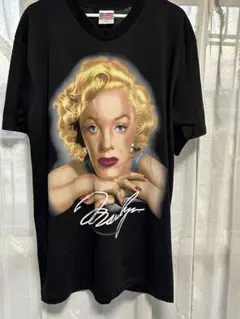 90s マリリンモンロー プリントTシャツ ブラック L フルーツボディ 