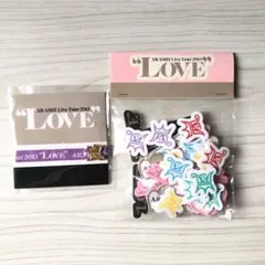 嵐 2013ライブツアー LOVE 会場限定リボンブレス(紫)とシールのセット