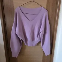 GRL ニットパープル フリーサイズ