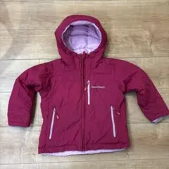 mont-bell キッズ ダウンコート 100 ピンクリバーシブルモンベル