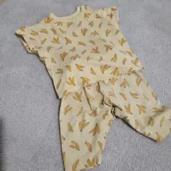 ユニクロ バナナTシャツセット リラックスレギンスパンツ 黄色 80cm 7分丈