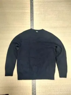 ウォッシャブルストレッチミラノリブクルーネックセーター　ユニクロ　XL　ネイビー