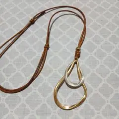 シルバーゴールドドロップネックレス