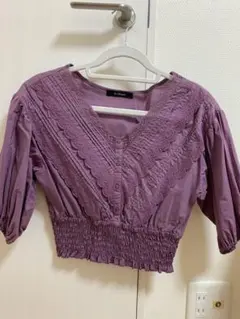 Wcloset トップス ブラウス パープル