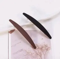 2個セット バレッタ ヘアクリップ マット ヴィンテージ風
