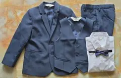 H&M キッズ フォーマルスーツ 5点セット ネイビー 5-6Y 120cm
