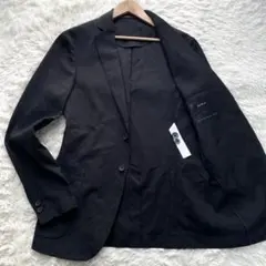 極美品✨Zara 條紋西裝外套 泡泡紗 可水洗 彈性 黑色 M