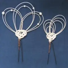 水引き（Uピン）髪飾り２点セット