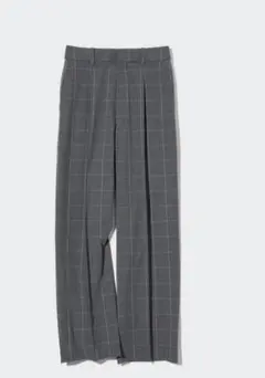 タックワイドパンツ（チェック丈標準68〜70cm）