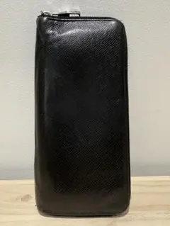 Louis Vuitton ブラック レザー 長財布　傷みあり