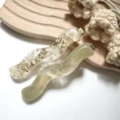 ヘアクリップセット【カーキ】2個set