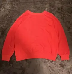 ビンテージスウェット 無地 ラグランスリーブ タグなし 短丈 裏起毛 フェード