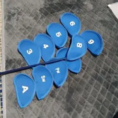 아이언 헤드커버, 블루, 10개 세트
