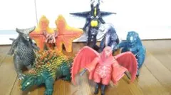 [446]バンダイ/ソフビ ザンボラー テレスドン ゼットン ペスター他7体