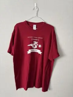 USA古着 GILDAN プリントTシャツ XL レッド 両面プリント