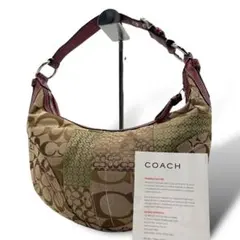 外観美品 1312 COACH ワンショルダーバッグ パッチワーク パイソン