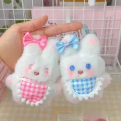 ふわふわうさぎキーホルダー1個