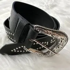 【SALE】ウエスタンベルト スタッズベルト ブラック　アメカジ ターコイズ 黒