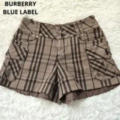 バーバリー ブルーレーベル チェック ハーフ パンツ 総柄 BURBERRY BLUE LABELチェック柄 ショートパンツ - メルカリ