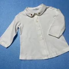 美品familiarファミリア❤️林檎・famiちゃん刺繍❤️ 長袖ブラウス80❤️白