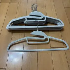 ニトリ滑りにくい 起毛ハンガー グレー 15本セット　45センチのサムネイル