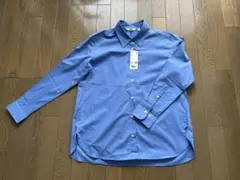 【新品未使用】ユニクロ 青色 ブルー 長袖シャツ サイズS