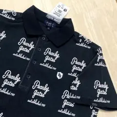 パーリーゲイツ☆新品 筆記体ロゴ ジャカード ポロシャツ