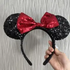 ミニーマウス スパンコールカチューシャ