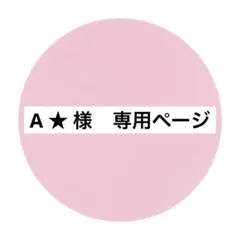 A ★ 様　専用ページ