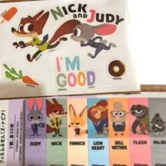 ズートピア　ステッカー&ふせんセット　ディズニー　ニック　ジュディ