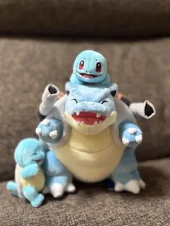 ポケモン カメックス ゼニガメ3体 ぬいぐるみ ポケパークカントー 夏